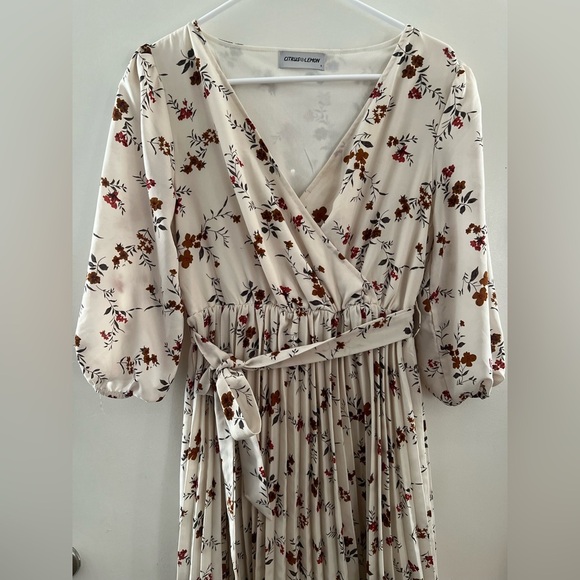 CITRUS & LEMON boho floral maxi dress, long sleeves - Picture 3 of 12